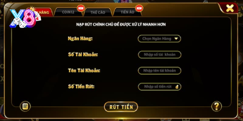 Rút tiền X8