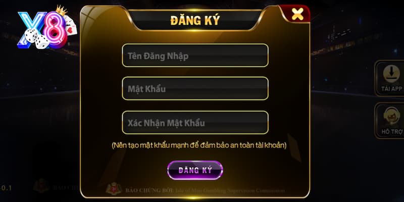 Thao tác trải nghiệm dịch vụ tại cổng game X8 cho người mới