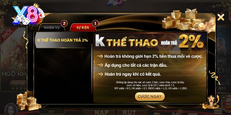 X8 với nhiều khuyến mãi hấp dẫn